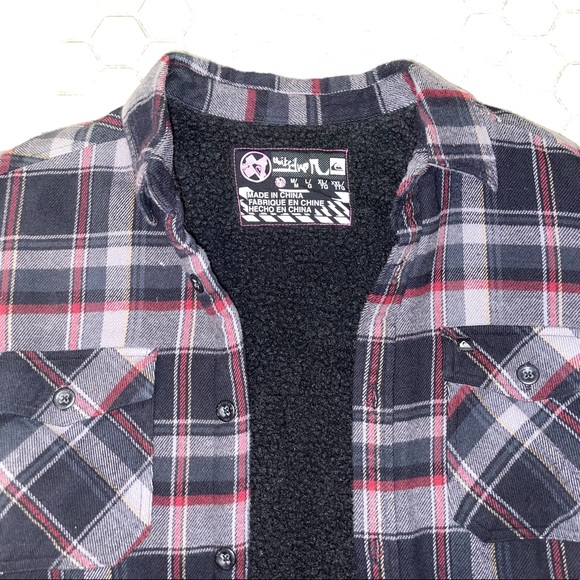 Quiksilver Plaid Button Down Jacket - Size Medium - Picture 5 of 11